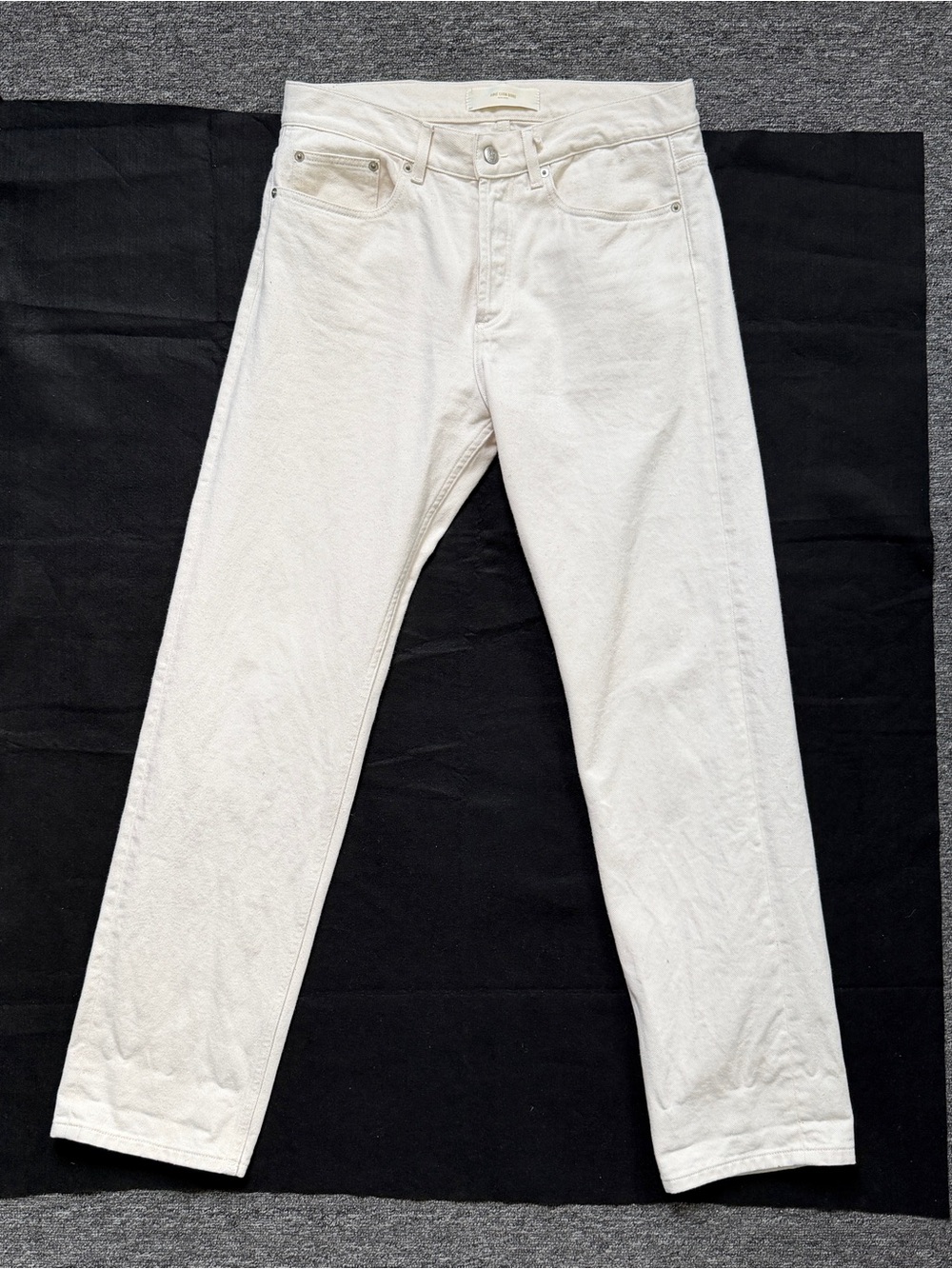Aime Leon Dore White Denim Jeans Ald Size 32 Made In Italy Straight 100%Cotton